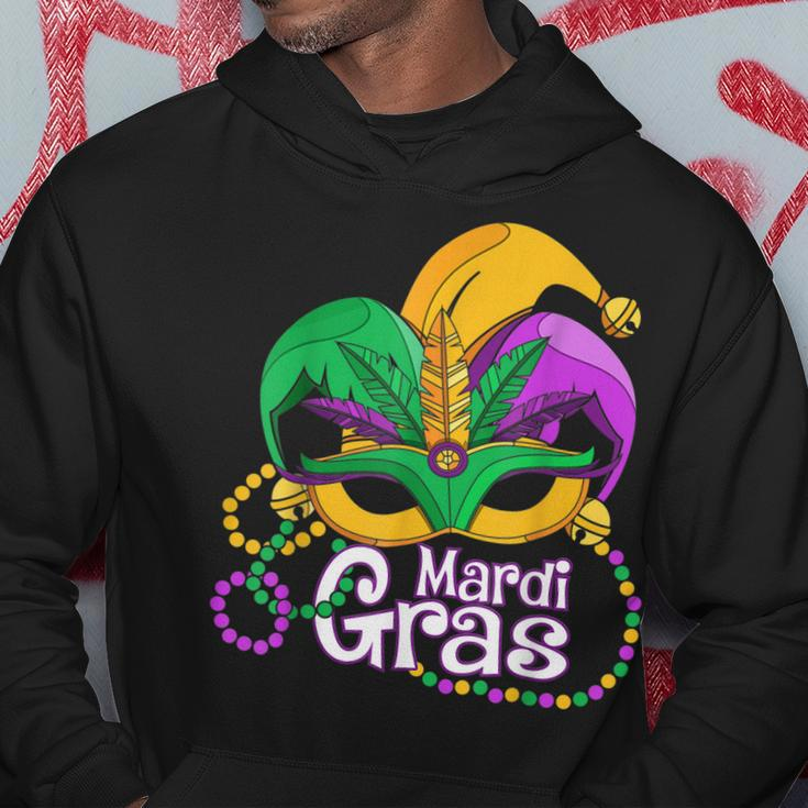 Mardi GrasMardi Gras 2023 Beads Mask Feathers  V2 Hoodie Personalized Gifts