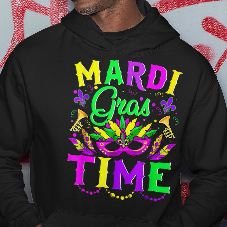 Mardi Gras Time Feathered Krewes Mask Mardi Gras 2023 Funny Hoodie Funny Gifts