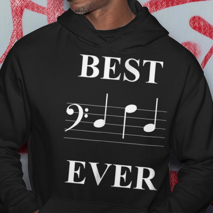Mens Best Dad Ever Bass Clef Music Note Gift For Mens Hoodie Unique Gifts