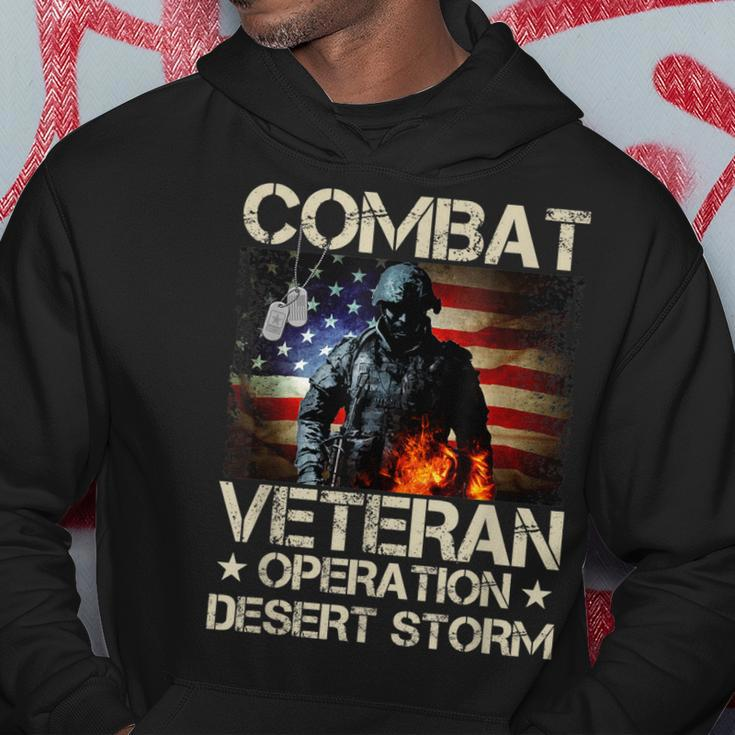 Mens Combat Veteran Operation Desert Storm Soldier Hoodie Funny Gifts