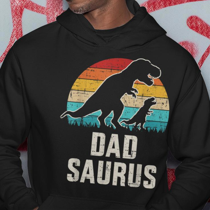 Mens Dadsaurus Dad Dinosaur Vintage For Fathers Day Hoodie Funny Gifts