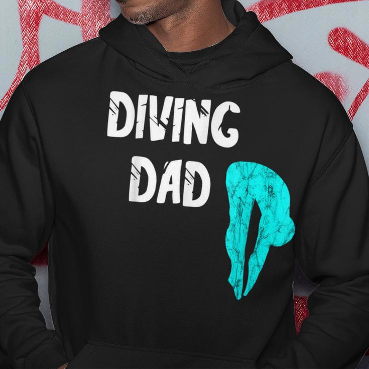 Mens Diving Dad Springboard Swimming Platform Diver Papa Dive Hoodie Funny Gifts