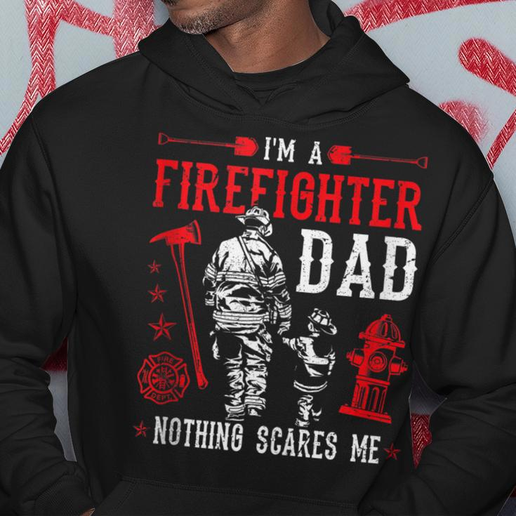 Mens Firefighter Dad Fire Rescue Fire Fighter Hoodie Funny Gifts