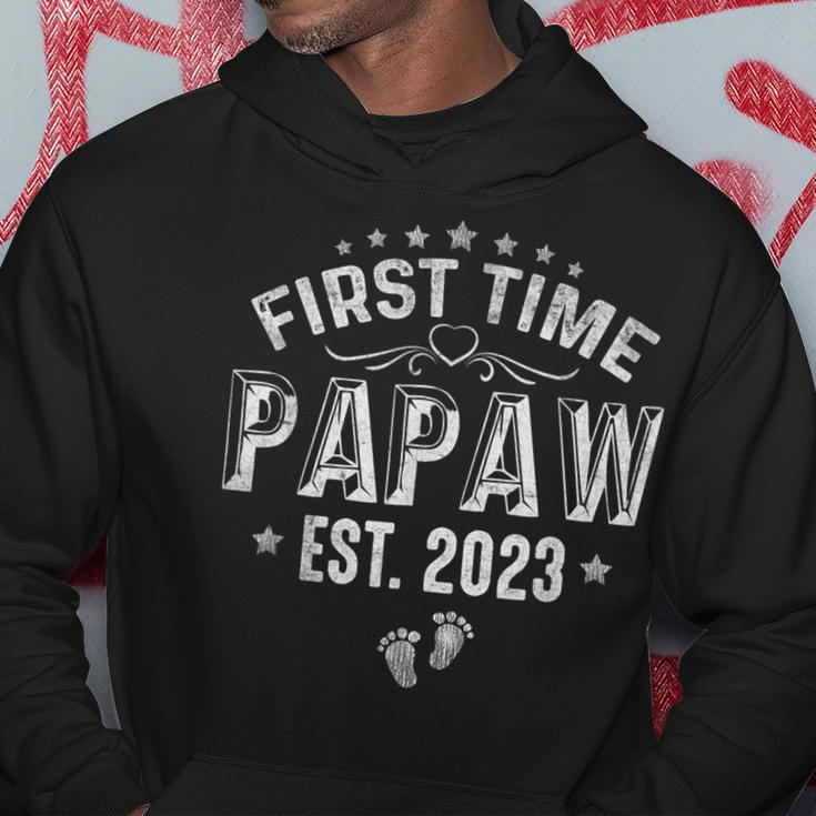 Mens First Time Papaw Est 2023 Fathers Day Soon To Be Papaw Hoodie Unique Gifts