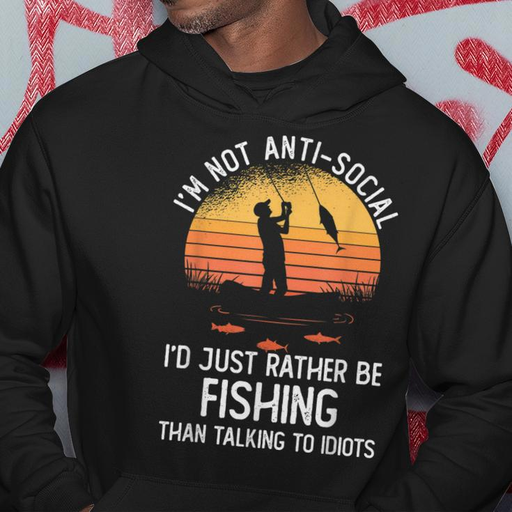 Mens Fishing | Id Rather Be Fishing | Funny Fishing Hoodie Unique Gifts