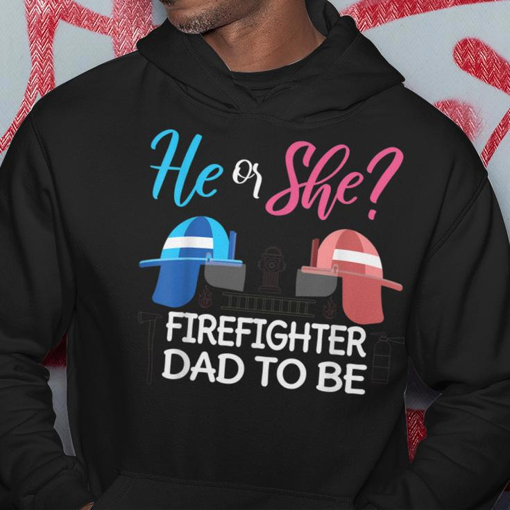 Mens Gender Reveal He Or She Dad To Be Firefighter Future Father Hoodie Funny Gifts