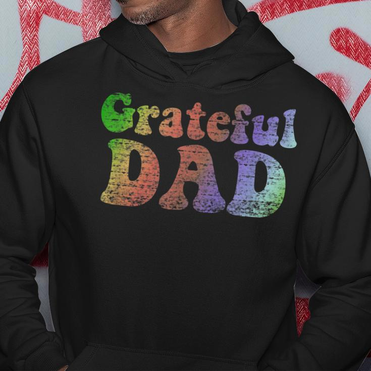 Mens Grateful Dad Vintage Fathers Day Gift Hoodie Funny Gifts
