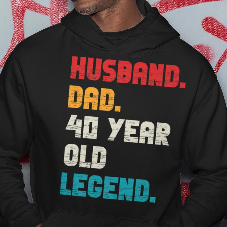 Mens Husband Dad 40-Year-Old Legend 40Th Birthday For Him Hoodie Funny Gifts