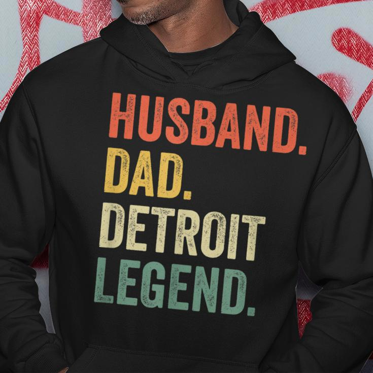 Mens Husband Dad Detroit Legend Funny Fathers Day Vintage Hoodie Funny Gifts