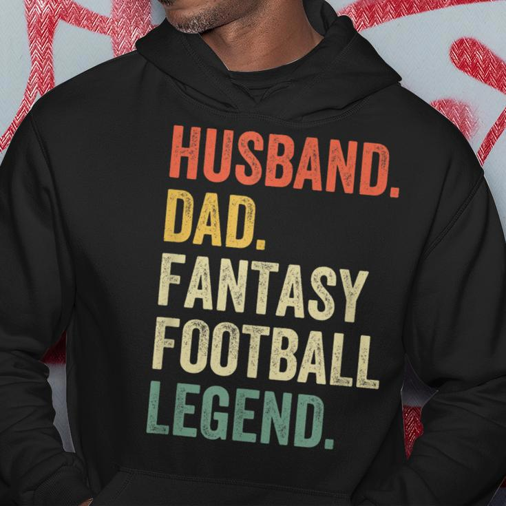 Mens Husband Dad Fantasy Football Legend Funny Father Vintage Hoodie Funny Gifts