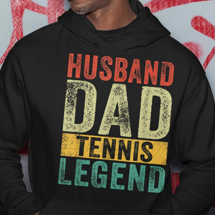 Mens Husband Dad Tennis Legend Fathers Day Vintage Hoodie Funny Gifts