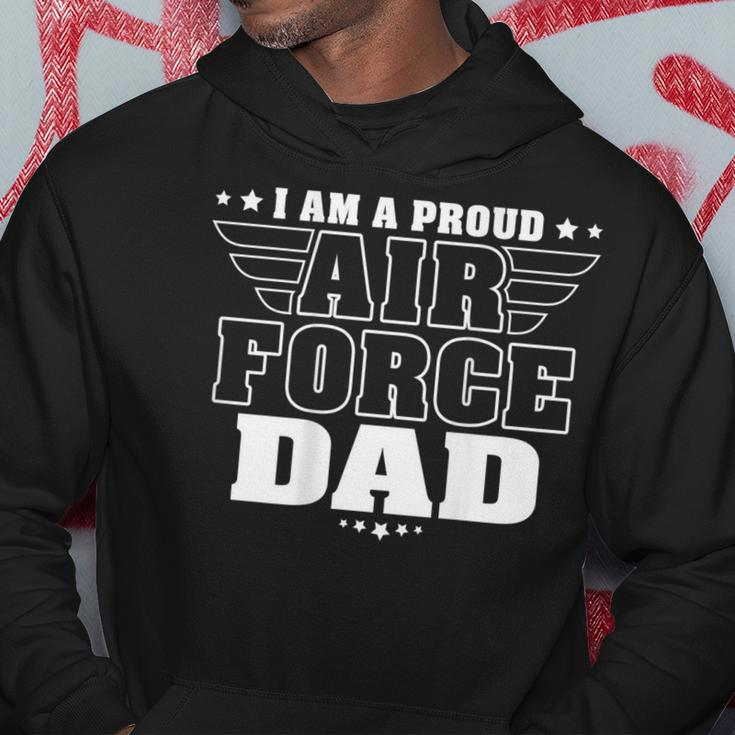 Mens I Am A Proud Air Force Dad Patriotic Pride Military Father Hoodie Funny Gifts