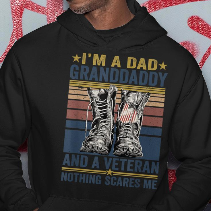 Mens Im Dad Granddaddy And A Veteran For Fathers Day Hoodie Funny Gifts