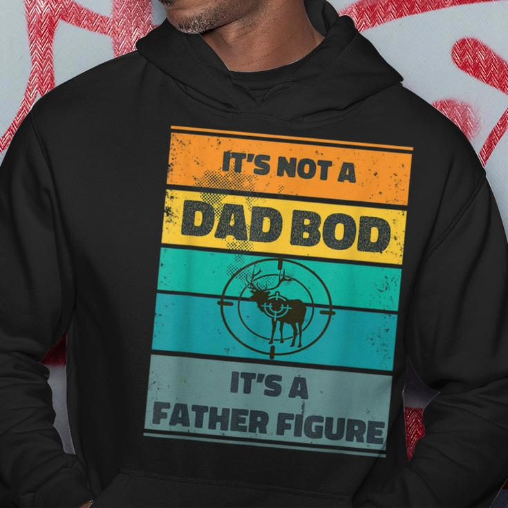 Mens Its Not A Dad Bod Its A Father Figure Hunting Deer Vintage Hoodie Funny Gifts