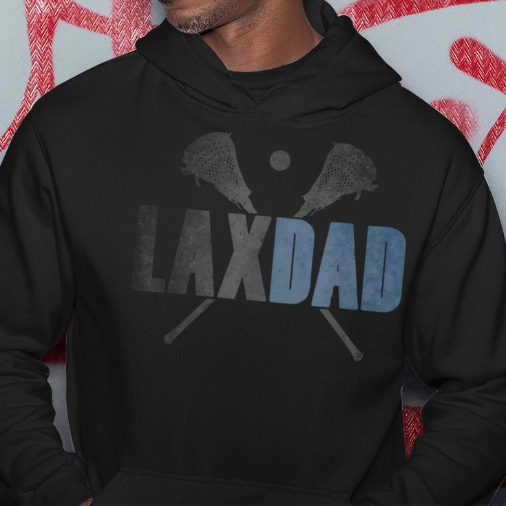 Mens Lax Dad Lacrosse Player Father Coach Sticks Vintage Graphic Hoodie Funny Gifts