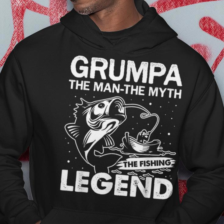 Mens Mens Grumpa Man Myth Fishing Legend Funny Fathers Day Gift Hoodie Funny Gifts
