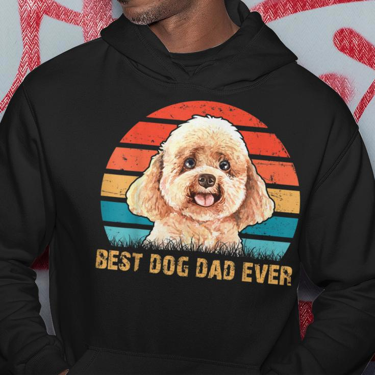Mens Mens Quote Best Dog Dad Ever Vintage Poodle Lover Gift Gift For Men Hoodie Unique Gifts