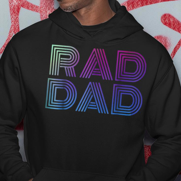 Mens Mens Rad Dad 1980S Retro Fathers Day Hoodie Funny Gifts