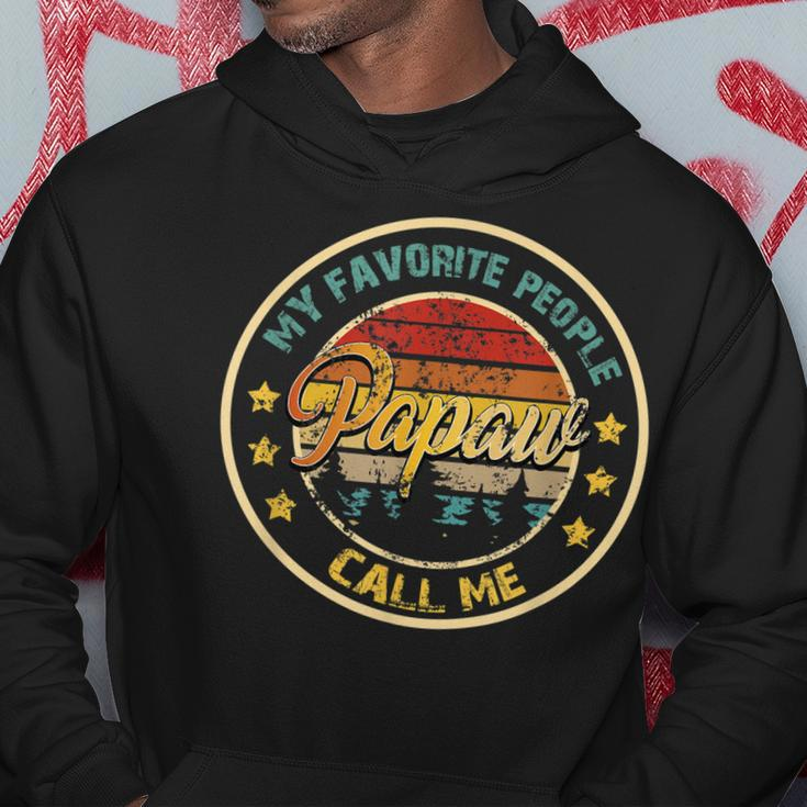 Mens My Favorite People Call Me Papaw Vintage Fathers Day Hoodie Personalized Gifts