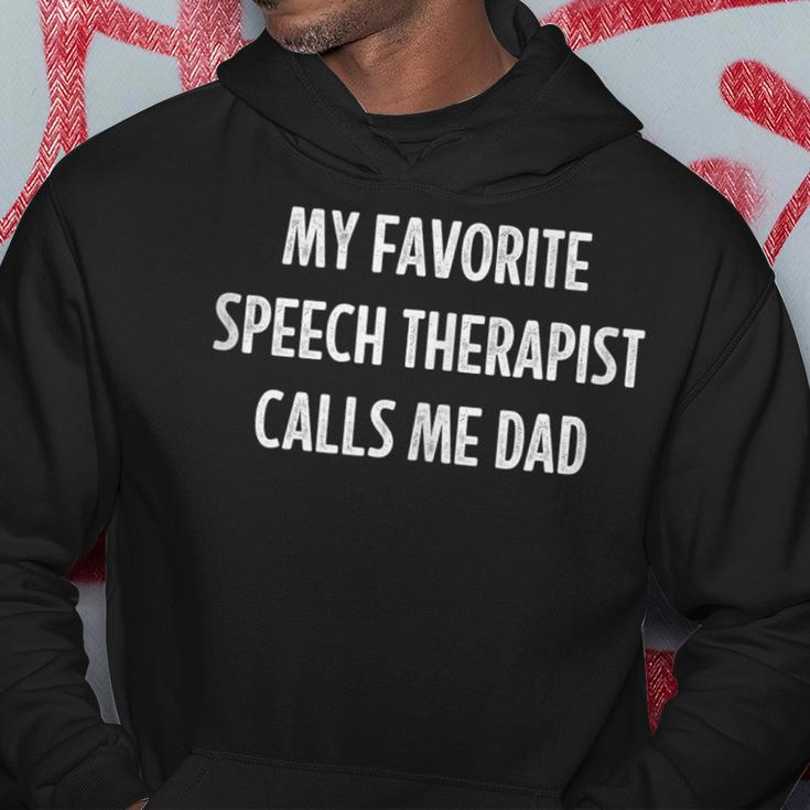Mens My Favorite Speech Therapist Calls Me Dad - Vintage Style - Hoodie Funny Gifts