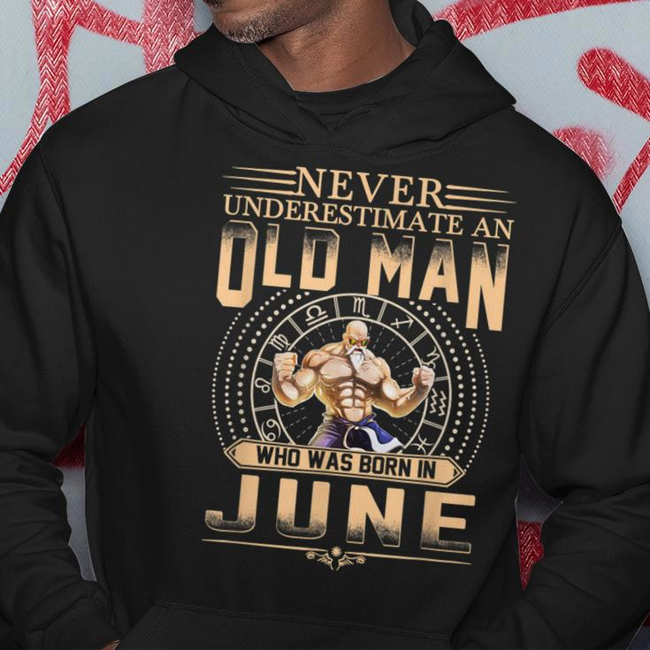 Mens Never Underestimate An Old Man Who Was Born In June Quotes Hoodie Personalized Gifts