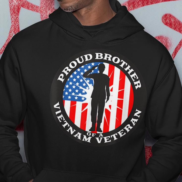 Mens Patriotic Us Flag Gift - Proud Brother Veteran Vietnam Hoodie Funny Gifts