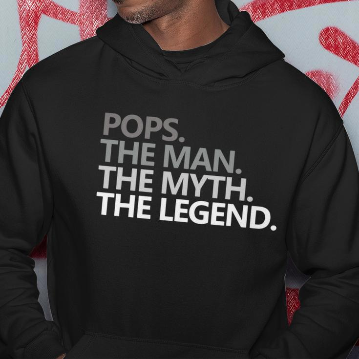 Mens Pops The Man The Myth The Legend Fathers Day Gift Hoodie Unique Gifts