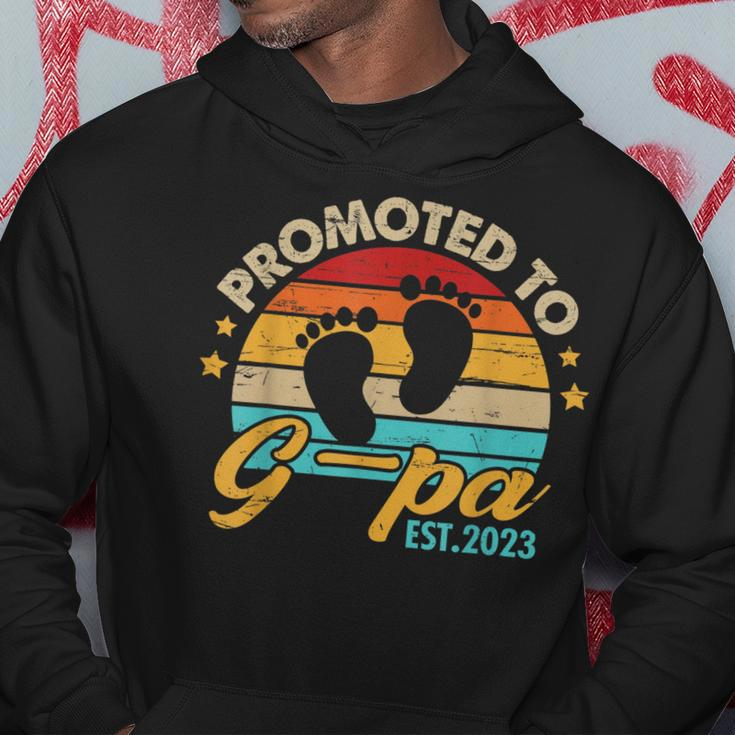 Mens Promoted To G Pa 2023 Fathers Day Funny First Time Dad Hoodie Funny Gifts