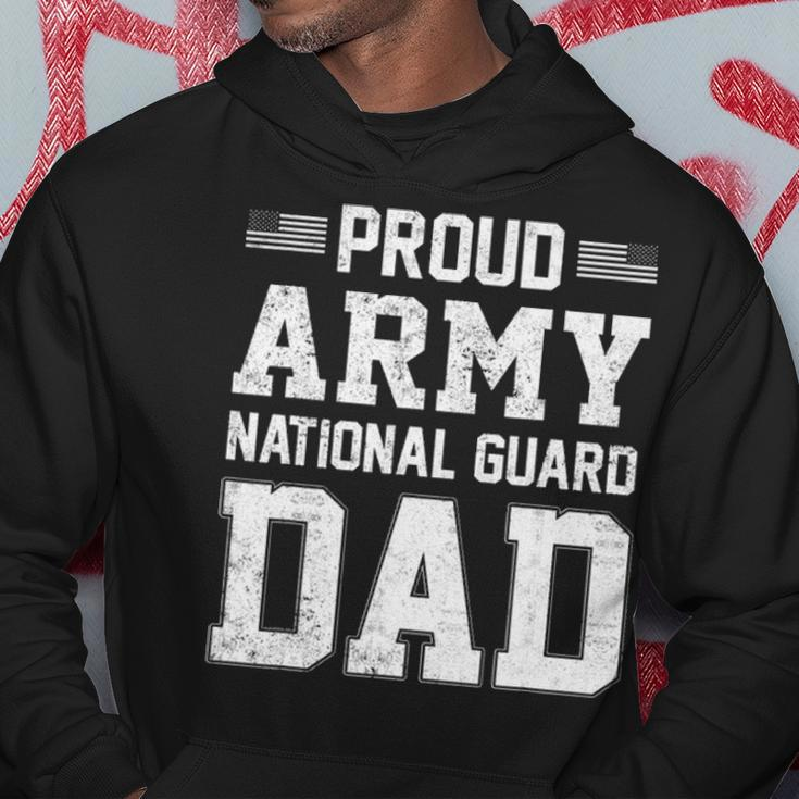 Mens Proud Army National Guard Dad American Flag Patriotic Gift Hoodie Funny Gifts