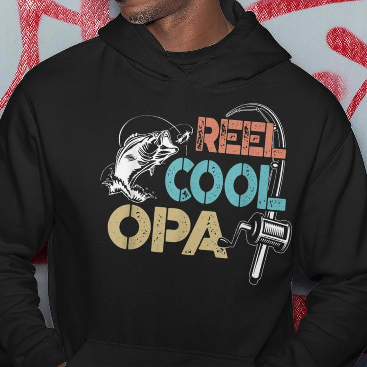 Mens Reel Cool Opa Fisherman Daddy Fathers Day Hoodie Personalized Gifts
