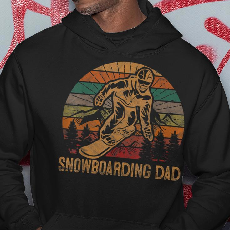 Mens Snowboarding Dad Sunset Snowboard Gift Winter Snowboarder Hoodie Funny Gifts