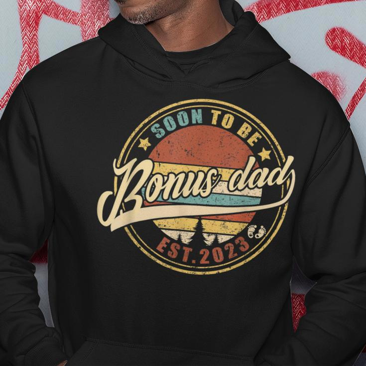 Mens Soon To Be Bonus Dad Est 2023 Fathers Day Gift Pregnancy Hoodie Personalized Gifts