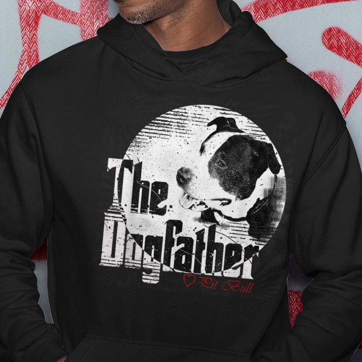 Mens The Dogfather | Pitbull Dad Dog | Fathers Day Gift Hoodie Funny Gifts