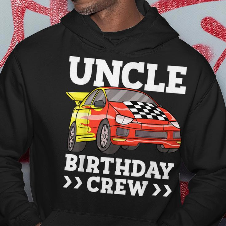 Mens Uncle Birthday Crew Race Car Racing Car Theme Hoodie Unique Gifts