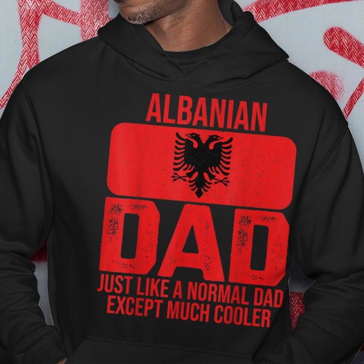 Mens Vintage Albanian Dad Albania Flag Design Fathers Day Hoodie Funny Gifts