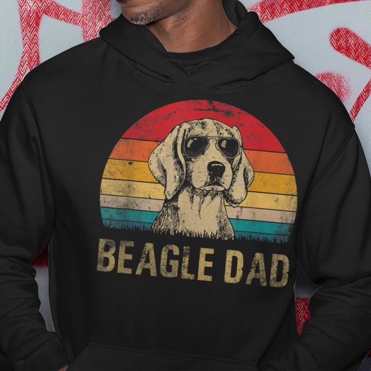 Mens Vintage Beagle Dad Funny Beagle Dog Dad Fathers Day Hoodie Funny Gifts