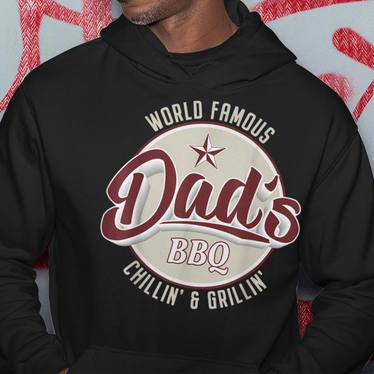 Mens Vintage Dads Bbq Chilling And Grilling Fathers Day Hoodie Funny Gifts