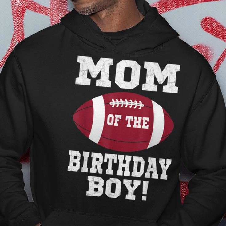Mom Of The Birthday Boy Football Lover Vintage Retro Hoodie Funny Gifts