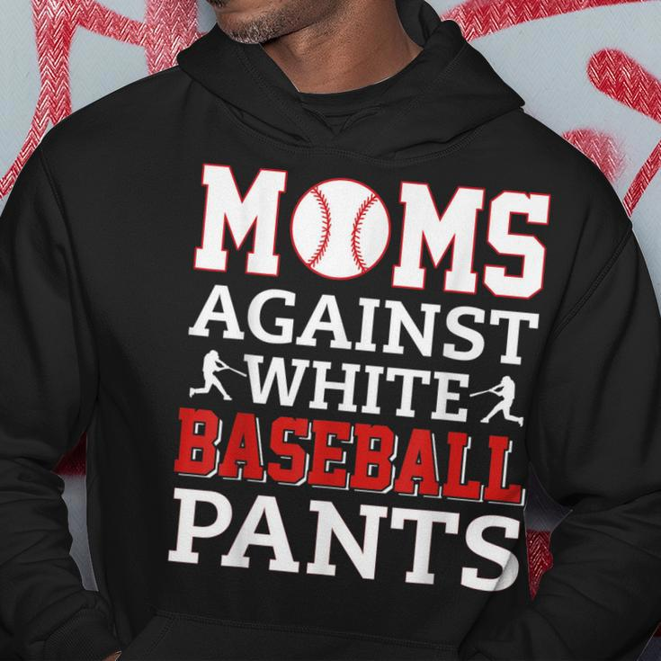 Moms Against White Baseball Pants Funny Baseball Mom Women Hoodie Unique Gifts