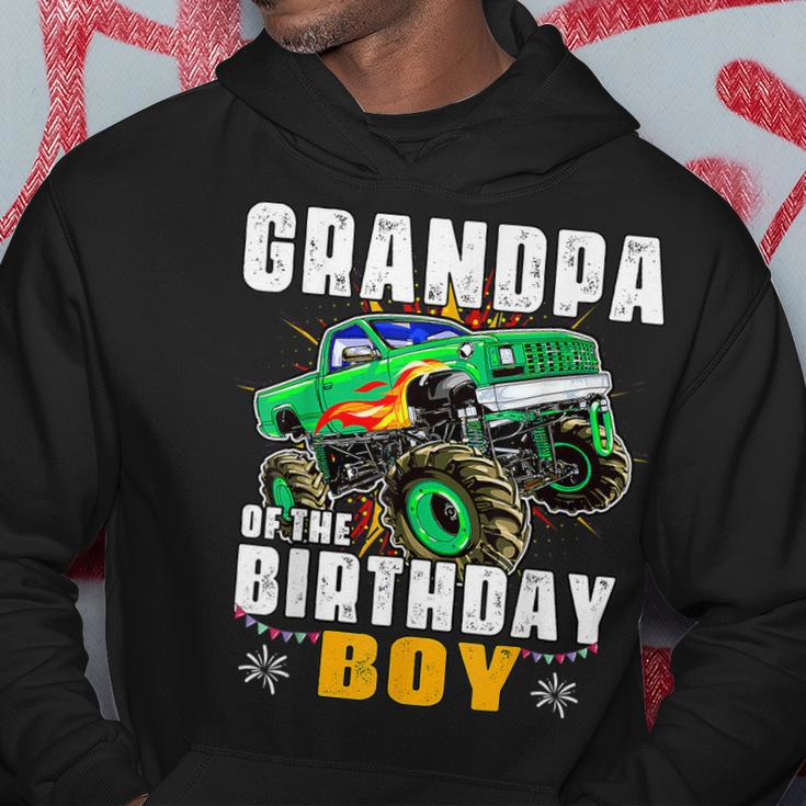 Monster Truck Family Matching Grandpa Of The Birthday Boy Hoodie Unique Gifts
