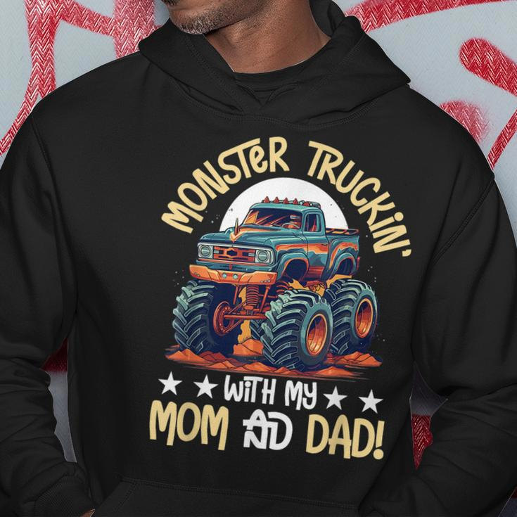 Monster Truck Toddler Monster Truckin With My Mom And Dad Hoodie Unique Gifts