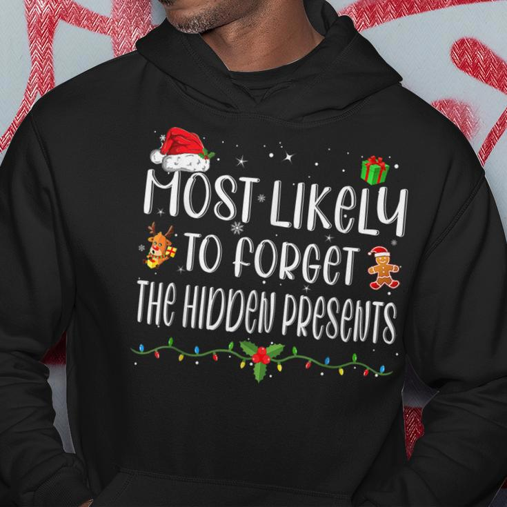 Most Likely To Forget The Hidden Presents Family Christmas Men Hoodie Graphic Print Hooded Sweatshirt Funny Gifts