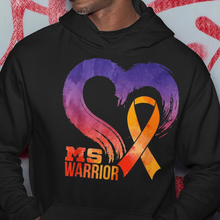 Ms Warrior Heart Multiple Sclerosis Awareness Month Hoodie Unique Gifts