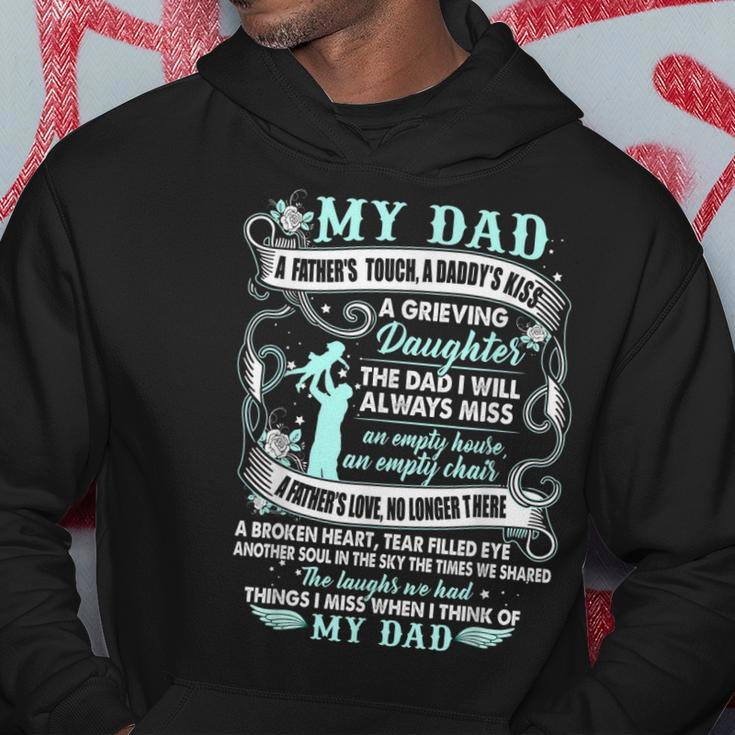 My Dad In Memories Poem Daughter Son Loss Daddy In Heaven Hoodie Unique Gifts