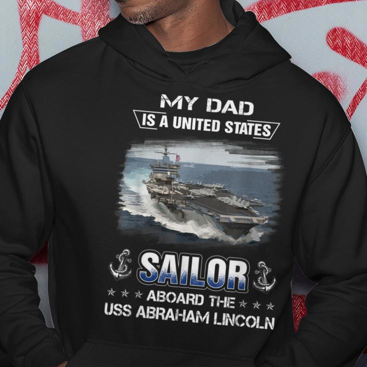 My Dad Is A Sailor Aboard The Uss Abraham Lincoln Cvn 72 Hoodie Funny Gifts