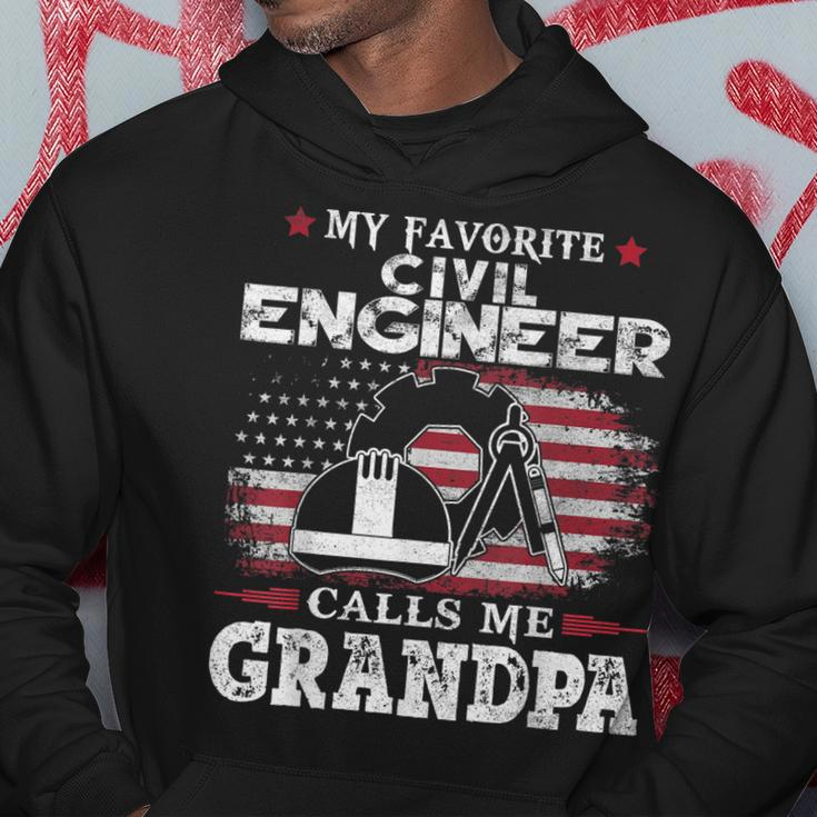 My Favorite Civil Engineer Calls Me Grandpa Usa Flag Father Gift For Mens Hoodie Unique Gifts