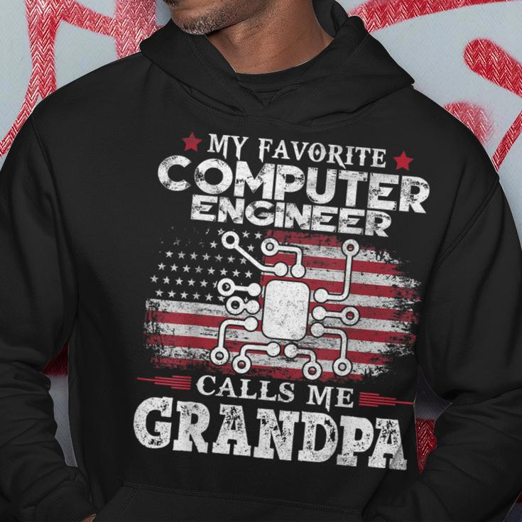 My Favorite Computer Engineer Calls Me Grandpa Usa Flag Papa Gift For Mens Hoodie Unique Gifts