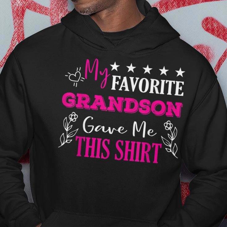 My Favorite Grandson Gave Me This Gift Grandparents Hoodie Unique Gifts