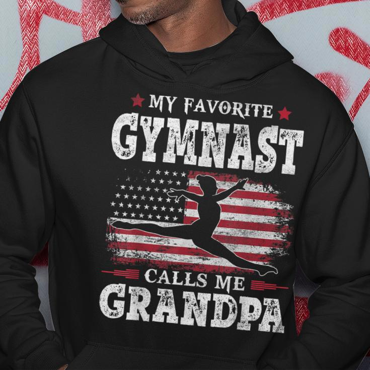 My Favorite Gymnast Calls Me Grandpa Usa Flag Father Gift Hoodie Unique Gifts