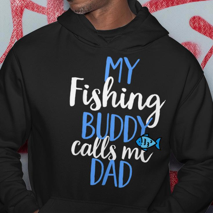 My Fishing Buddy Calls Me Dad Funny Fish Lover Reel Hoodie Unique Gifts